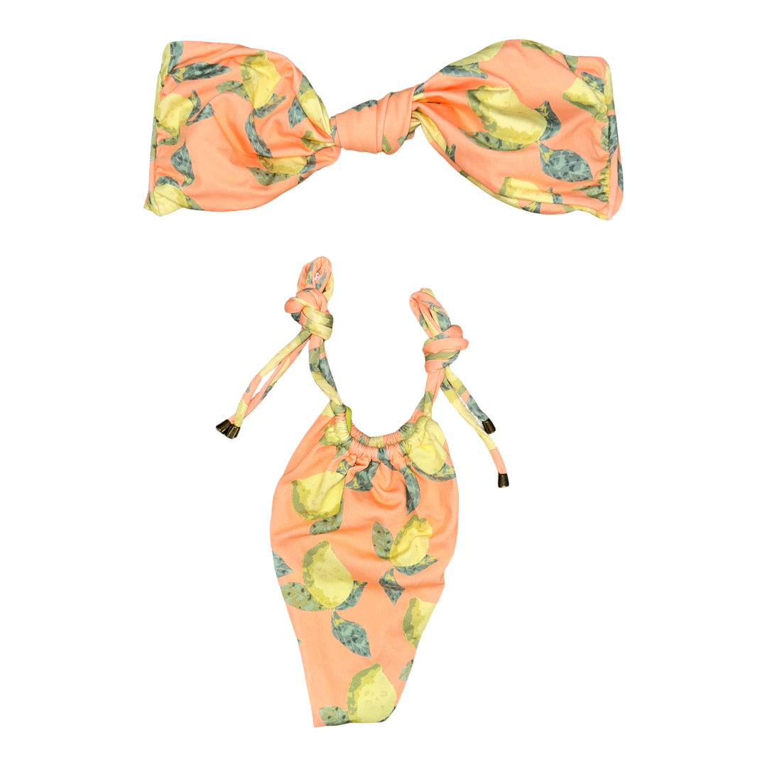 Citrus Squeeze Strapless Bikini