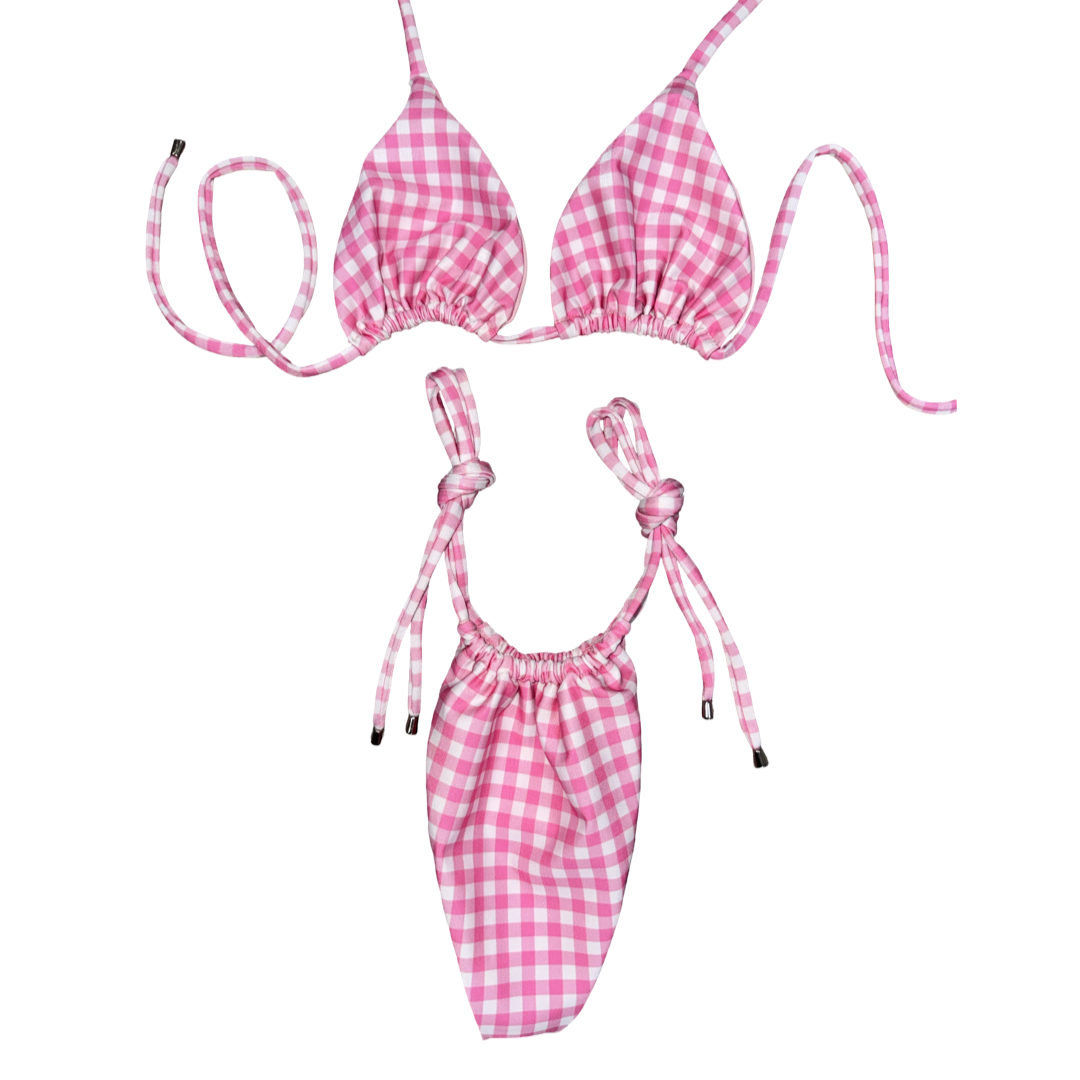 Pink Picnic Tie Bikini