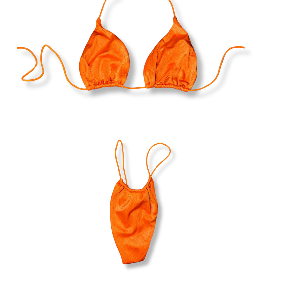 Silky Orange String Bikini