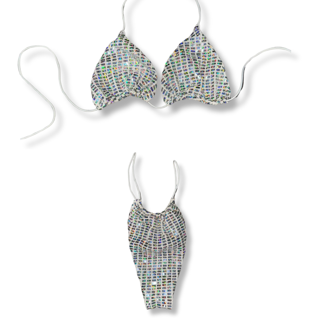 Silver Mariah String Bikini