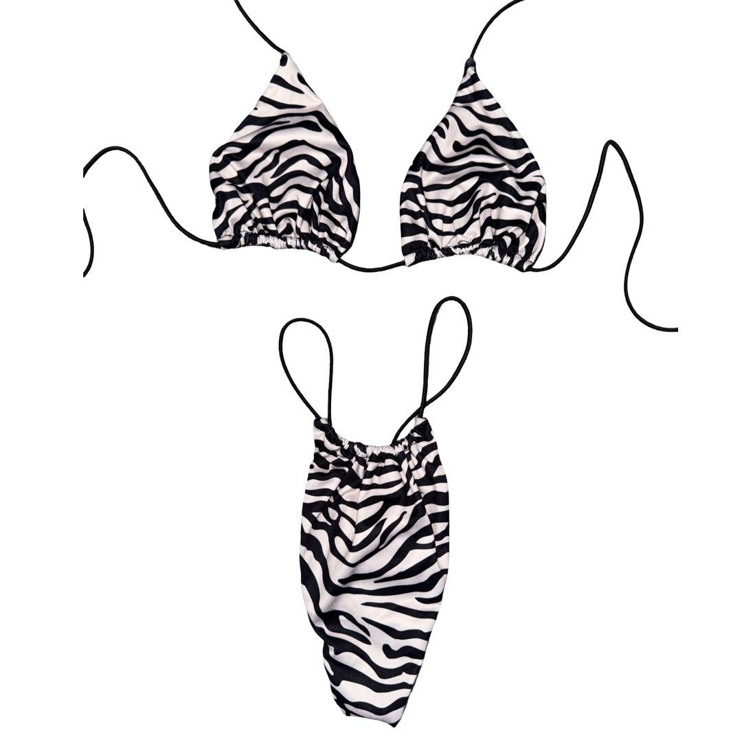 Zebra Print String Bikini