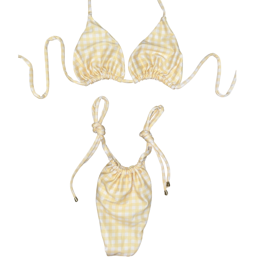 Yellow Gingham Bikini