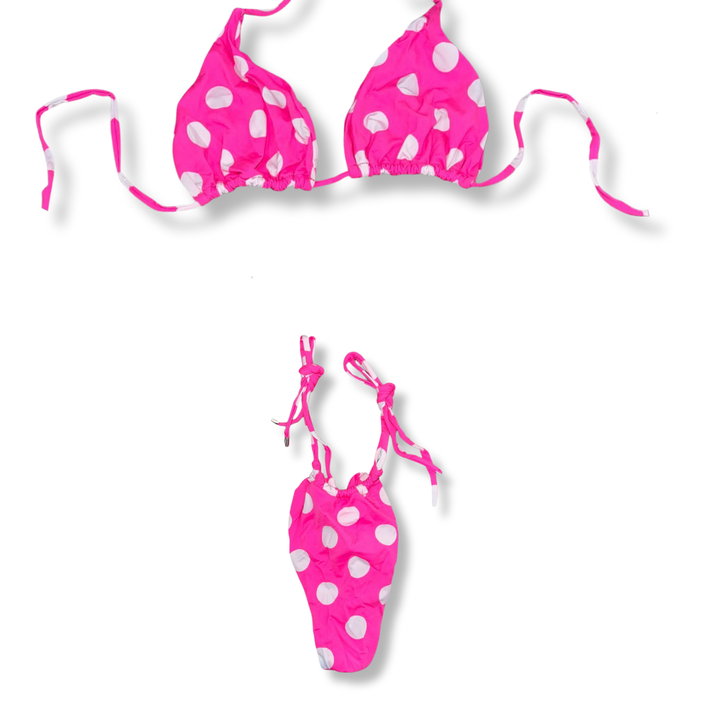 Pink Polka Tie Bikini