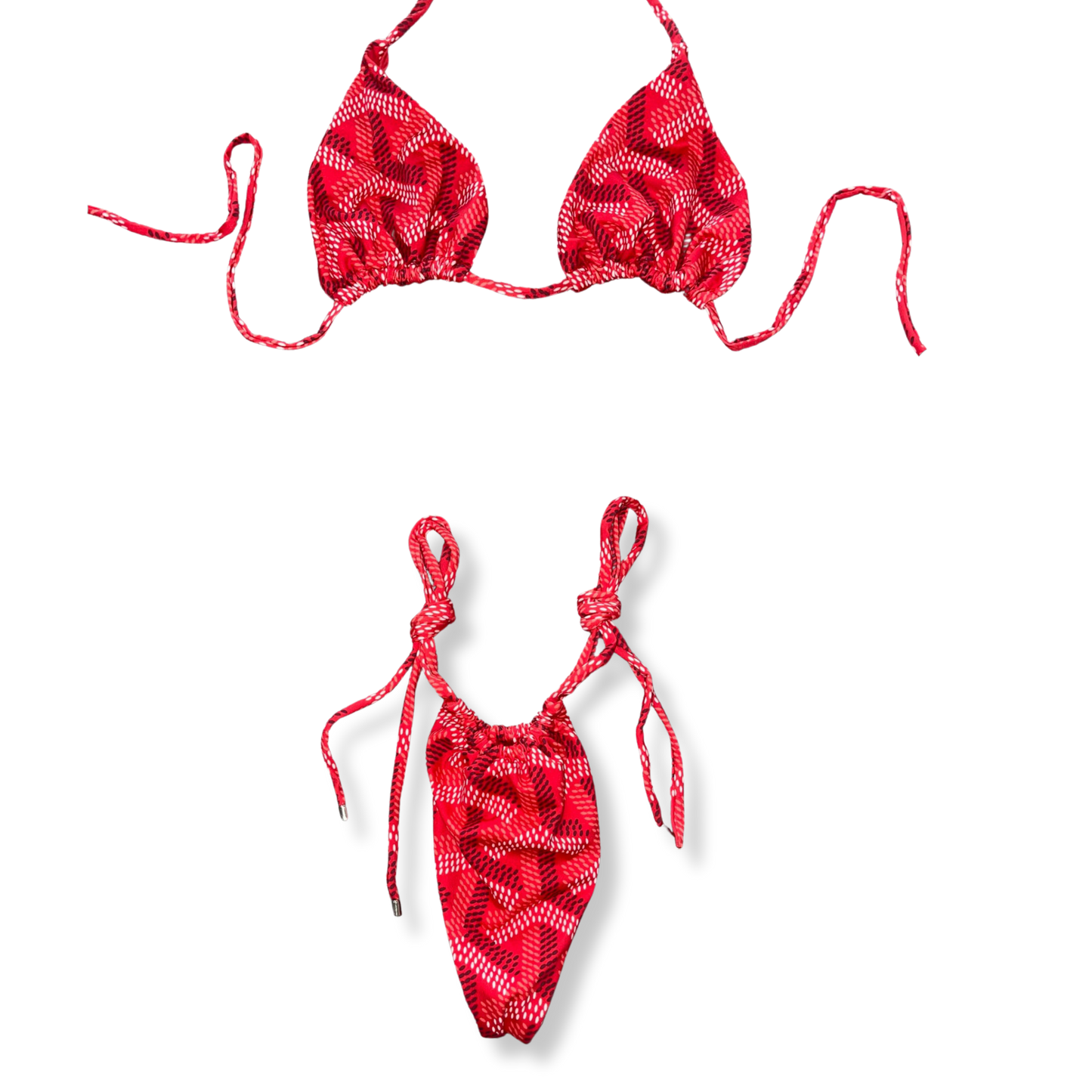 Red Go Hard Tie Bikini