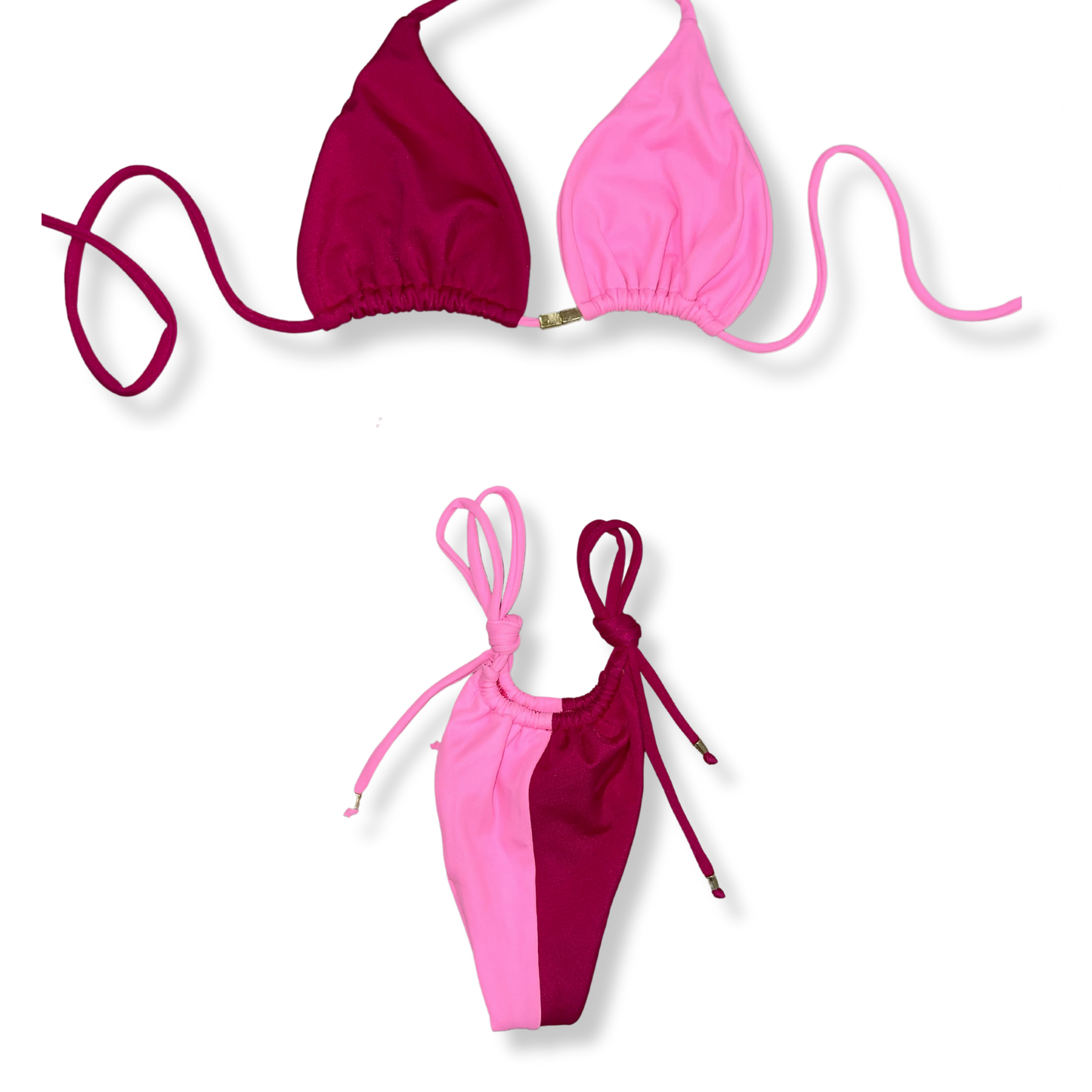Pink Jester Tie Bikini