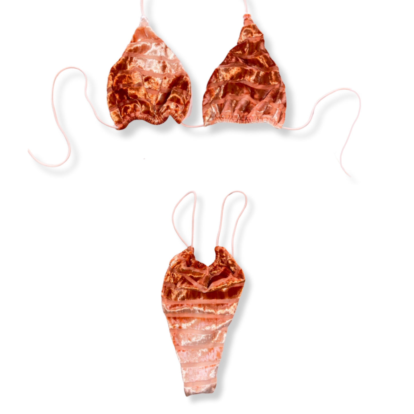 Peach Ombré String Bikini