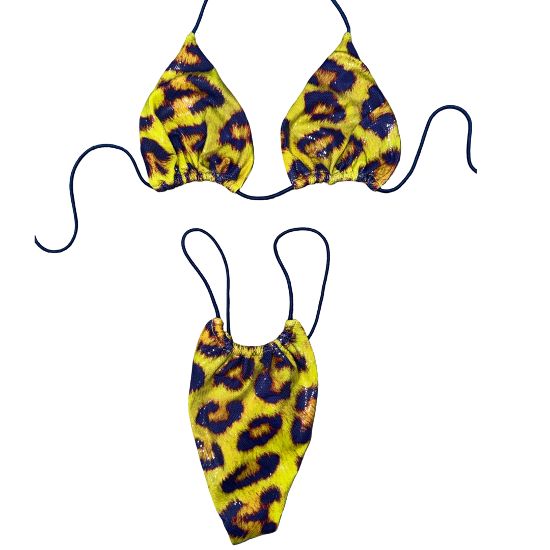 Electric Leopard String Bikini