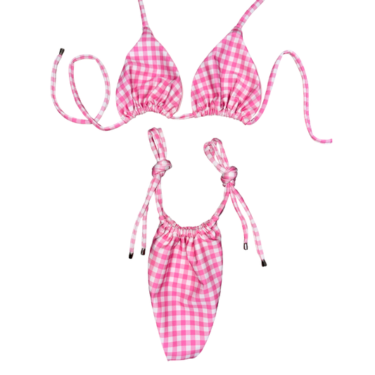 Pink Picnic Tie Bikini