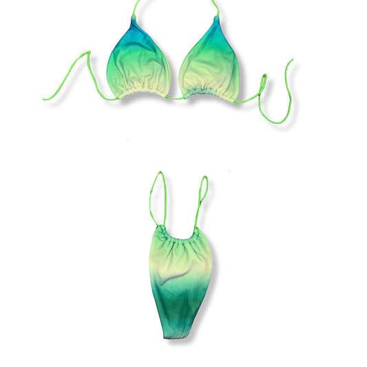 Green Gradient String Bikini