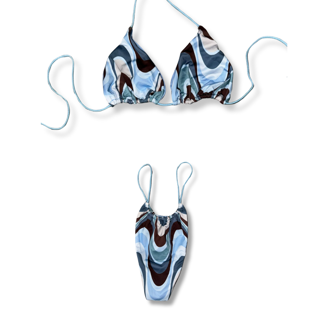 Oceanic Tie-Dye String Bikini