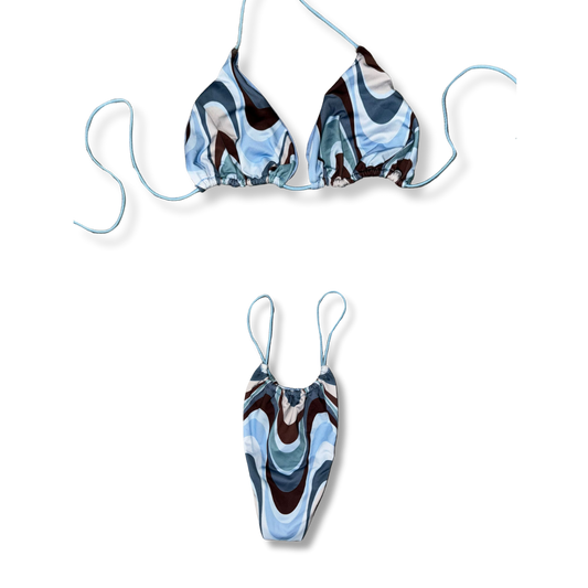 Oceanic Tie-Dye String Bikini