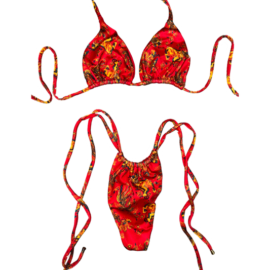 Red Dynasty Tie Bikini