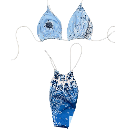 Blue Bandana Breeze String Bikini
