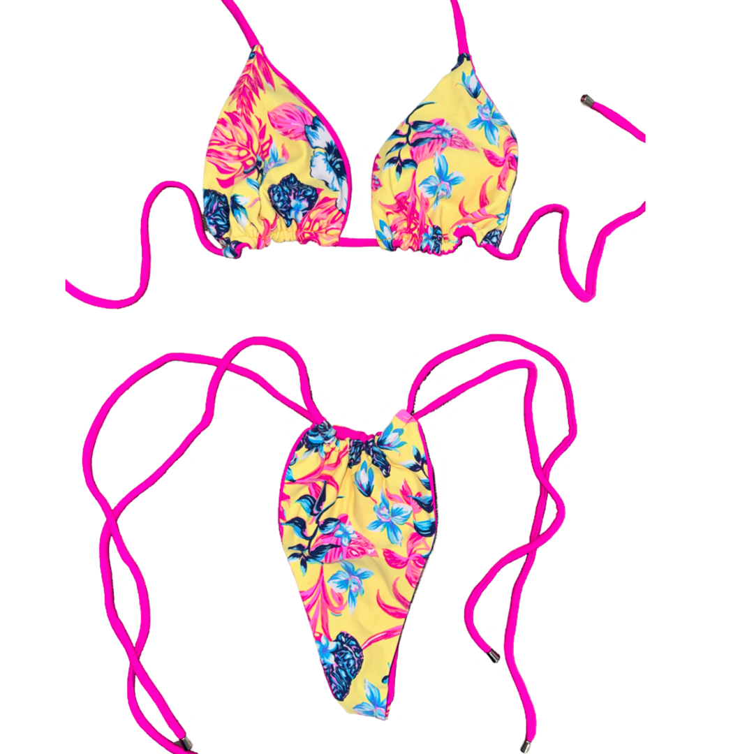 Floral Fantasy Tie Bikini (Reversible)