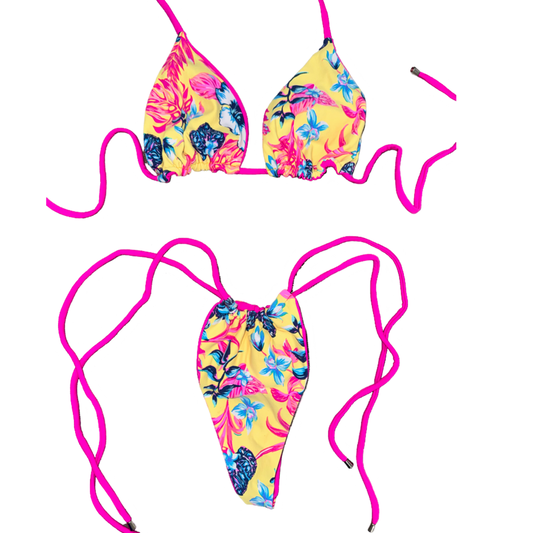 Floral Fantasy Tie Bikini (Reversible)