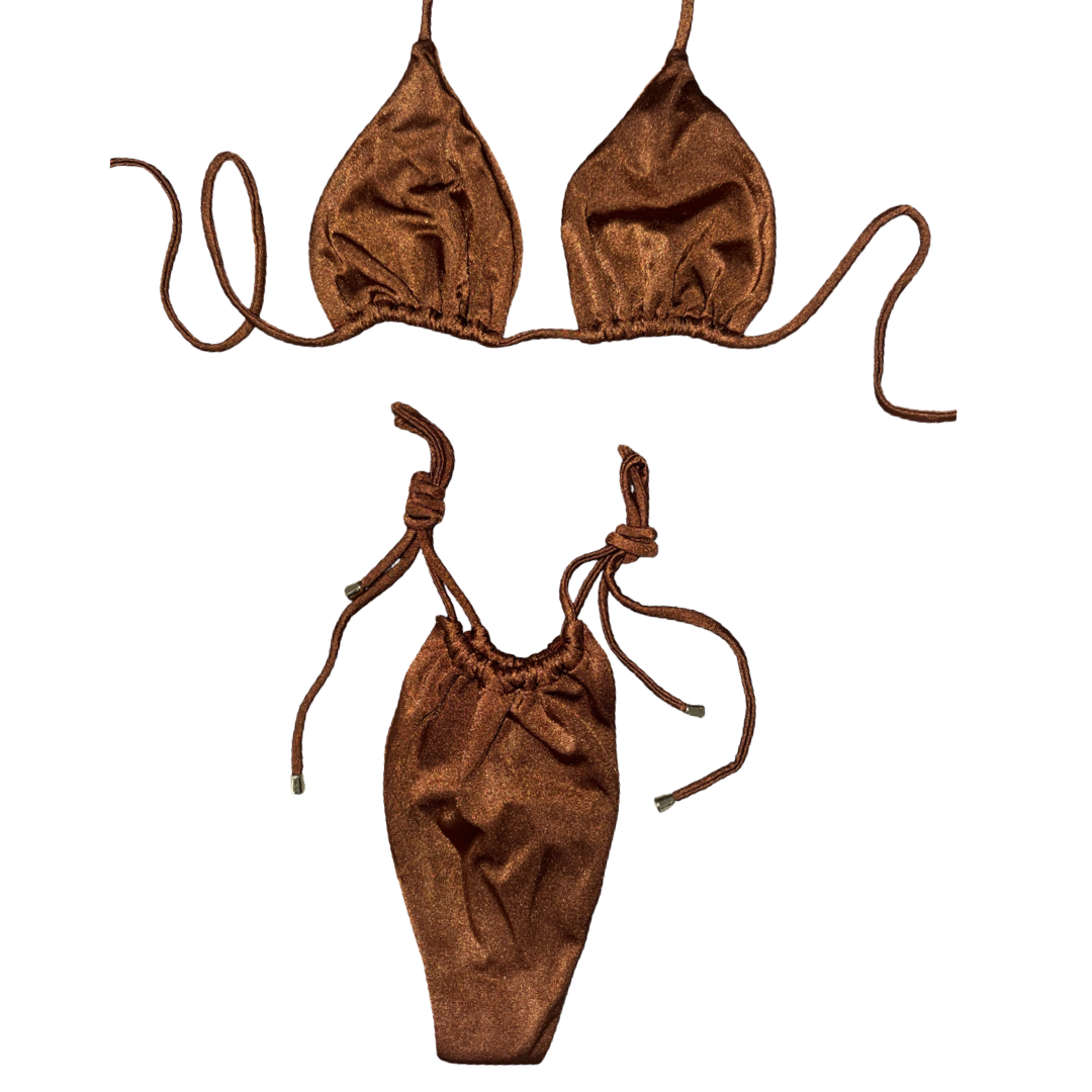 Silky Mocha Tie Bikini