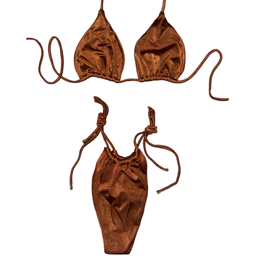 Silky Mocha Tie Bikini