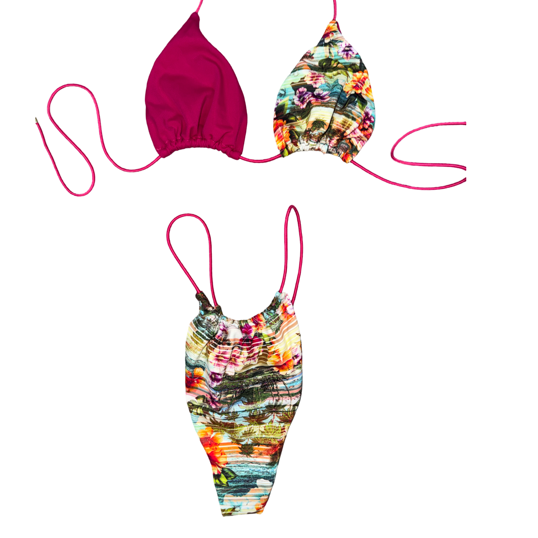 Hibiscus Jungle String Bikini