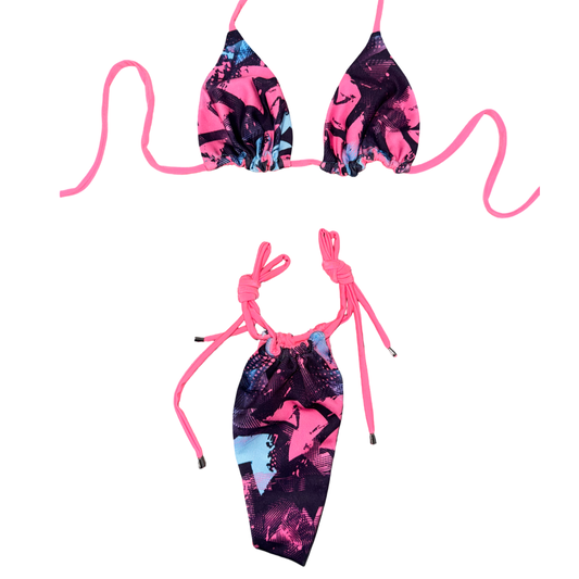 Graffiti Wave Reversible Tie Bikini