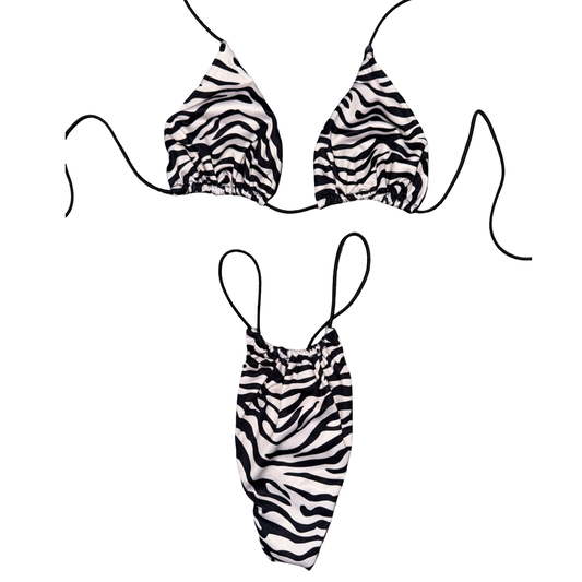 Zebra Print String Bikini