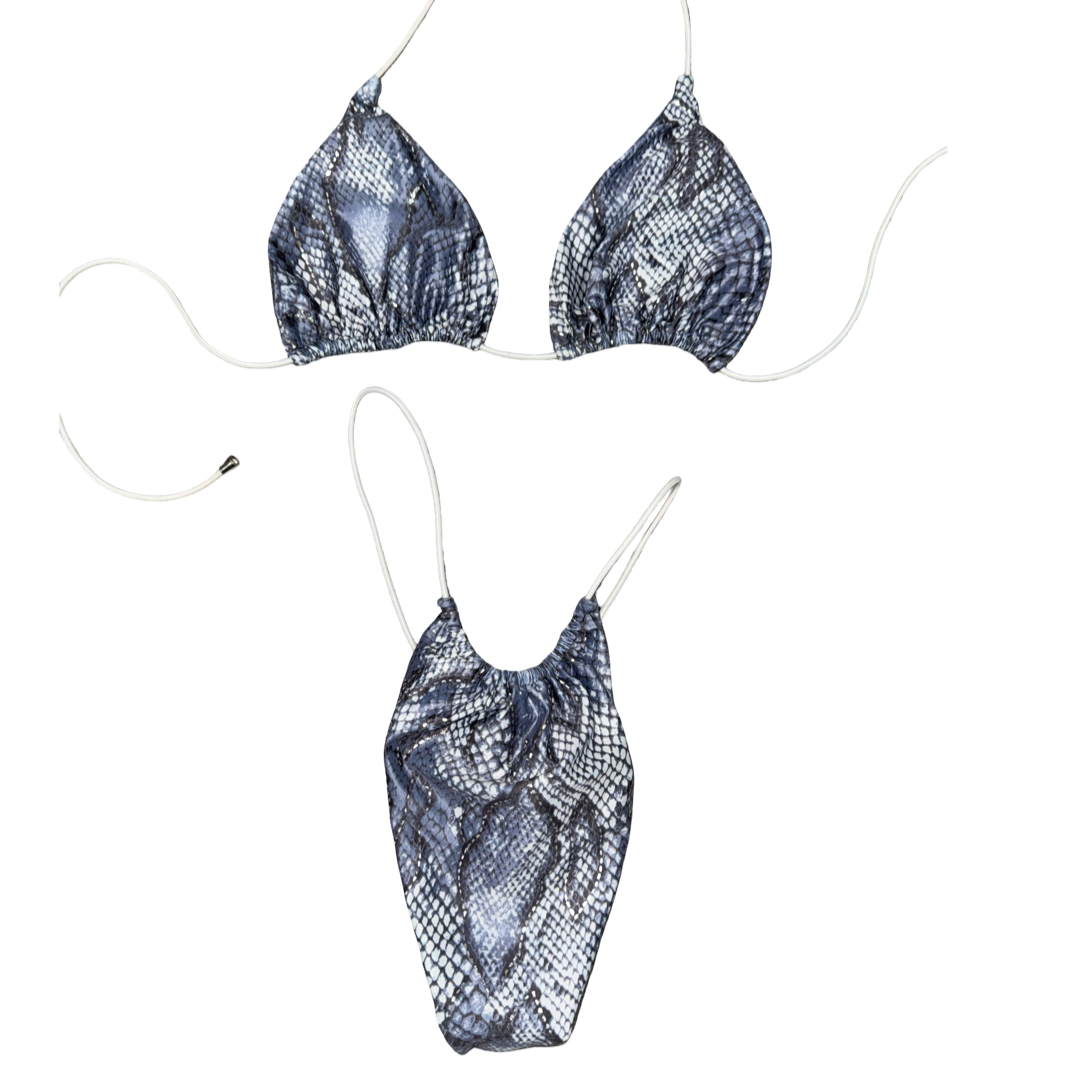 Python Noir String Bikini