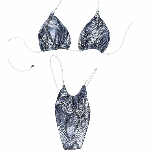 Python Noir String Bikini