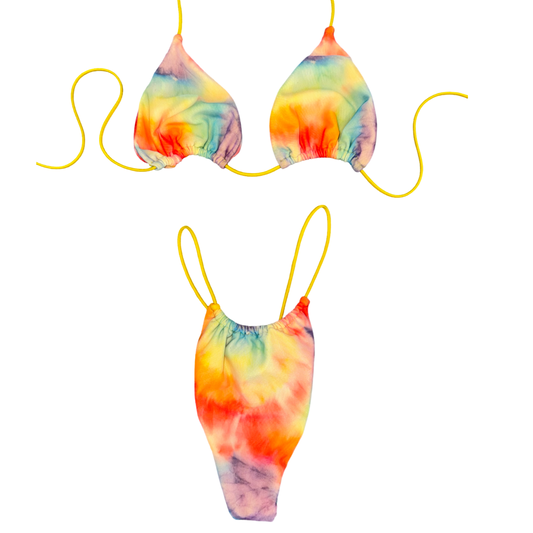 Rainbow Rush Mesh String Bikini