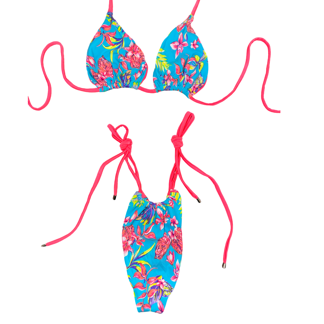Floral Fantasy Tie Bikini (Reversible)