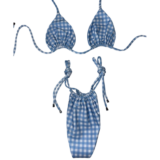 Bluebell Gingham Tie Bikini
