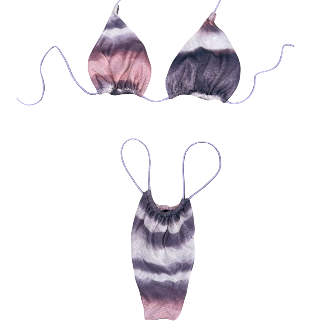 Lilac Haze Mesh String Bikini