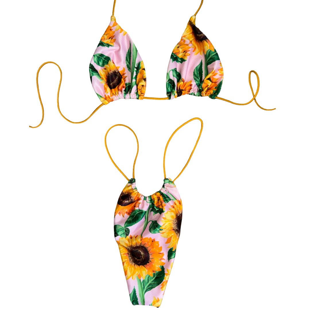 Sunflower Kiss String Bikini