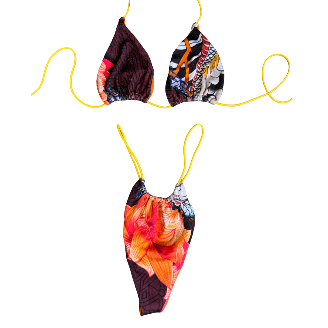 Flame and Ink String Bikini