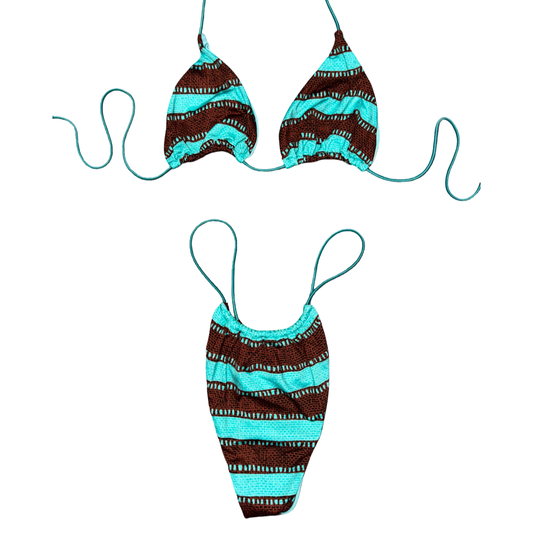 Mint Mocha Waves String Bikini