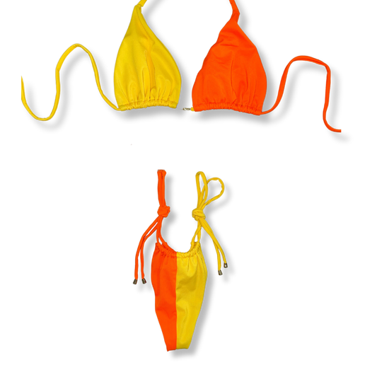 Yellow Jester Tie Bikini