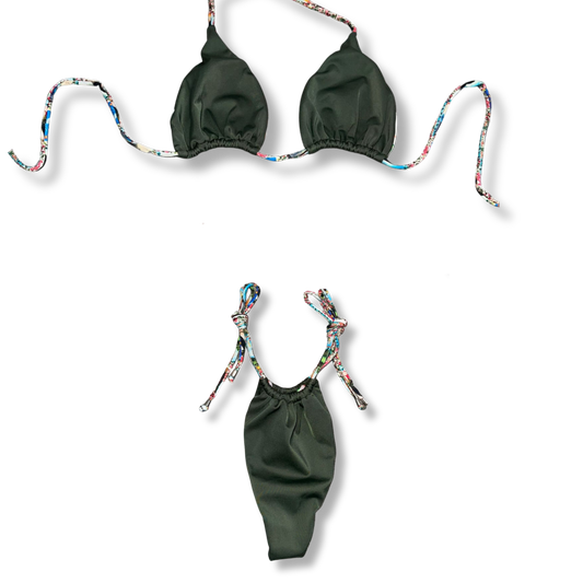 Forest Green Tie Bikini