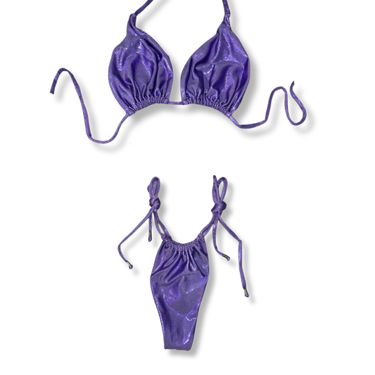 Plum Disco Tie Bikini
