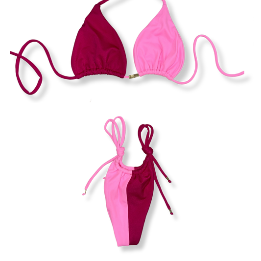 Pink Jester Tie Bikini