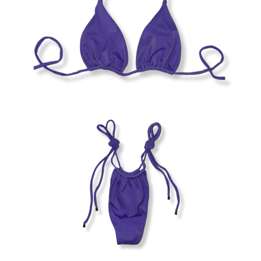 Purple Plunge Tie Bikini