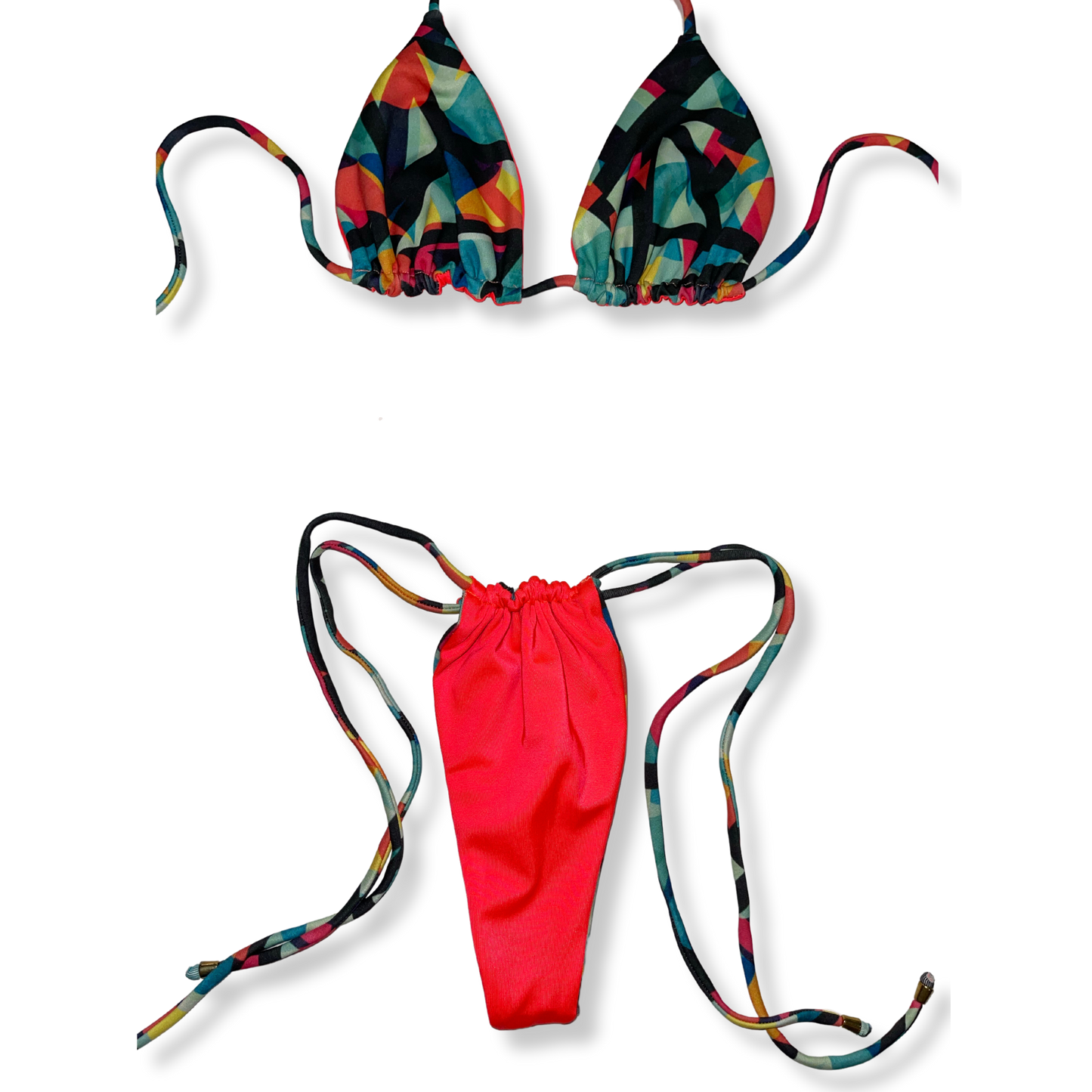 Coral Kaleidoscope Reversible Bikini