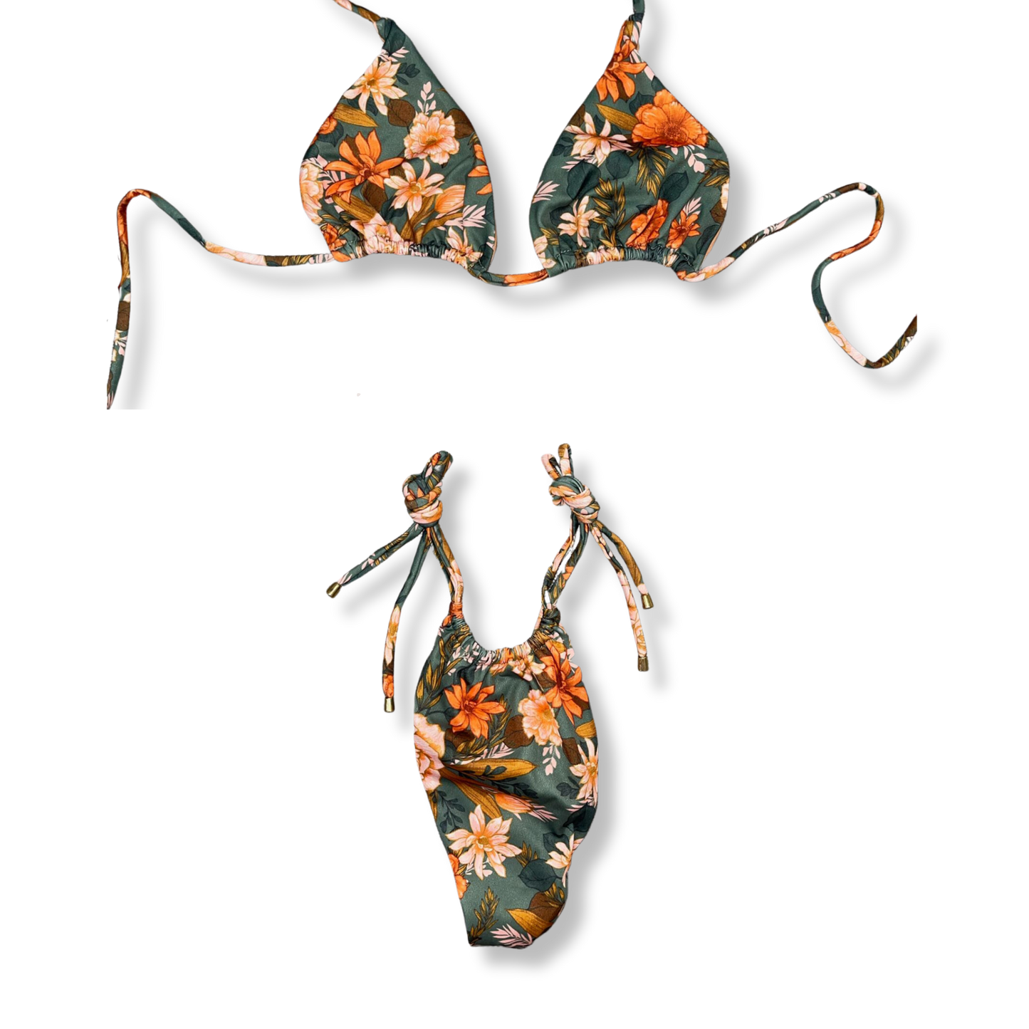 Autumn Flowers Tie Bikini
