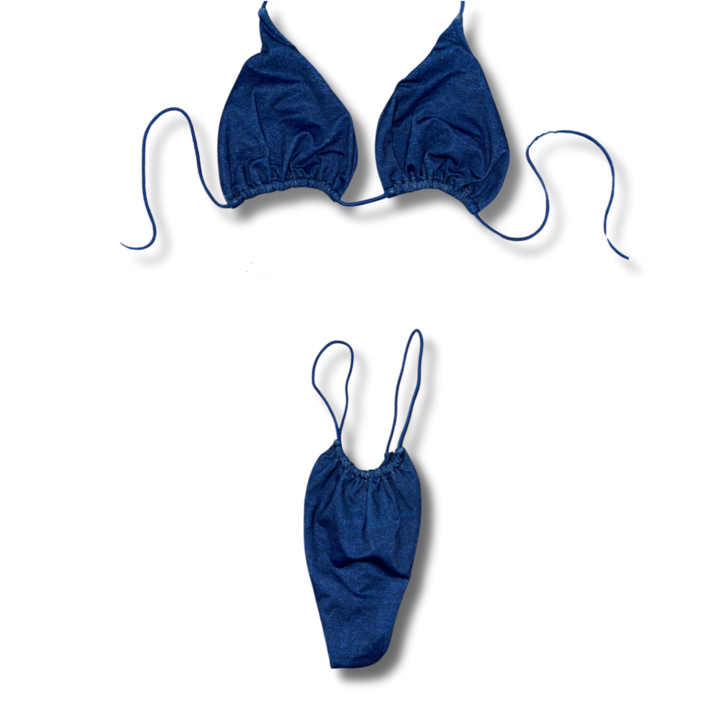 Blue Denim String Bikini