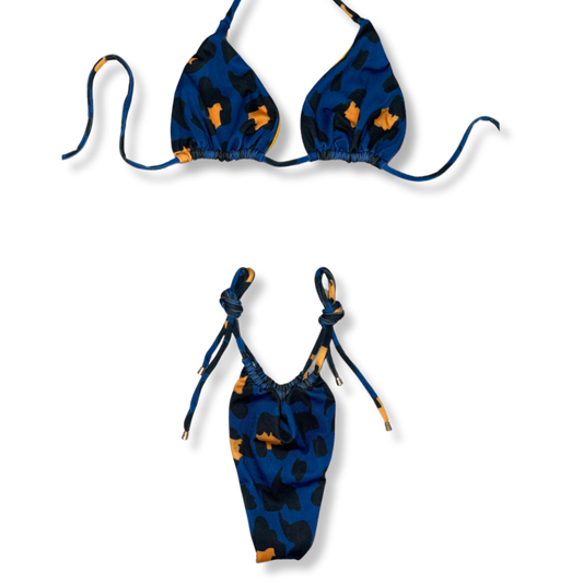 Blue Leo Tie Bikini